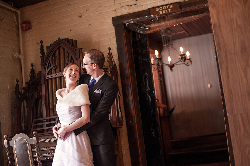 Wedding portrait at Auberge Saint-Gabriel