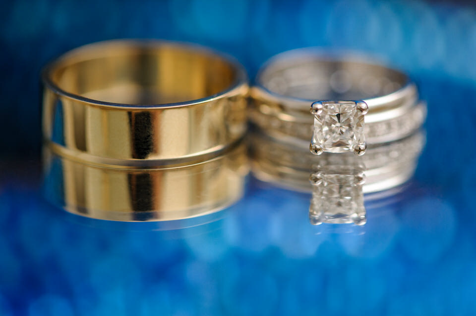  Macro photo of wedding rings