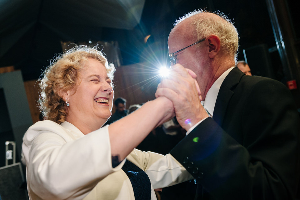 Older couple dancing at La Toundra wedding