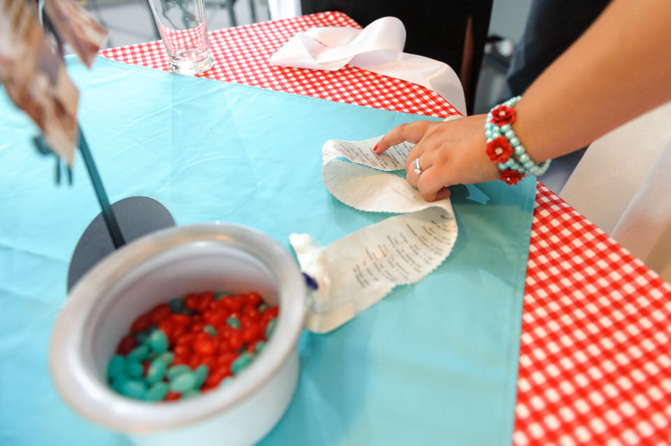 An old family tradition involving a pot of jelly beans and type-written wedding couples’ names dating decades back