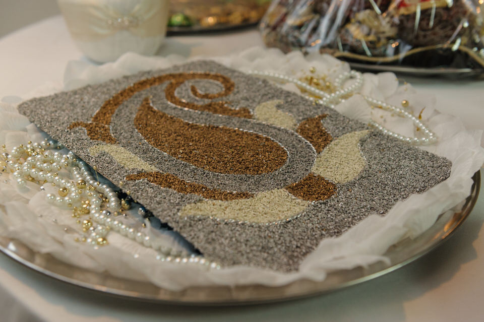 Sofreh table at Persian wedding