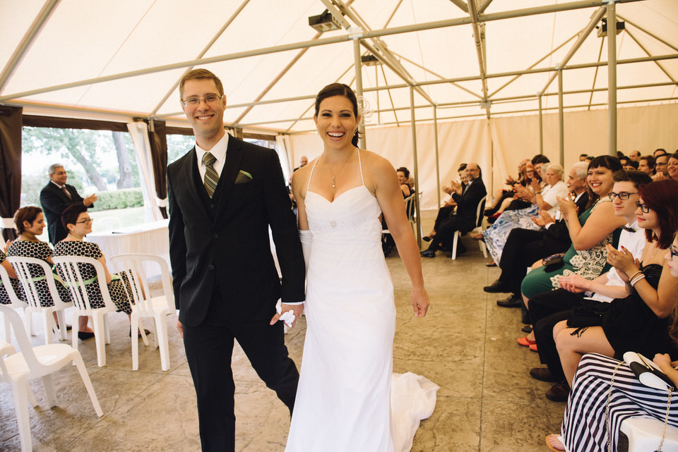 Wedding couple after ceremony