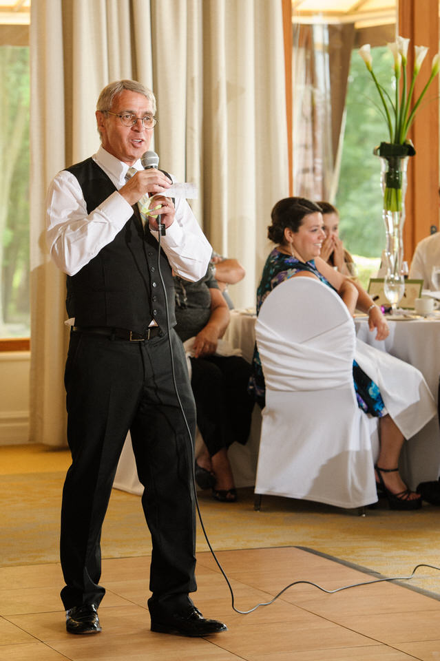 Father of bride giving a speech