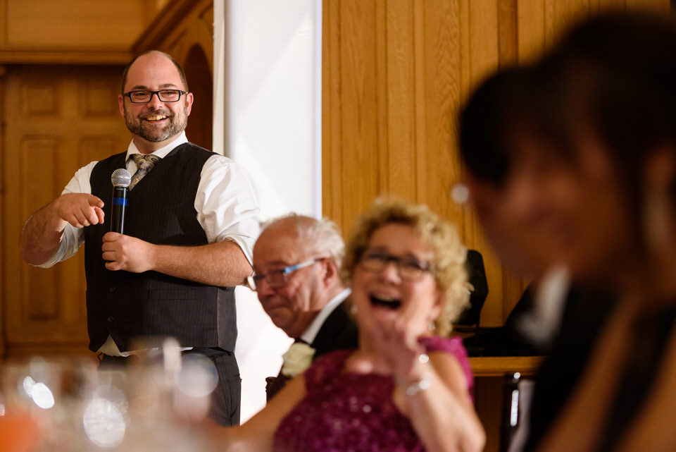 Best man giving a speech