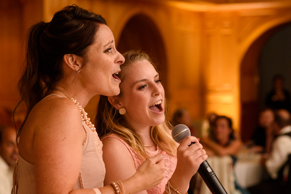 Guests singing a song