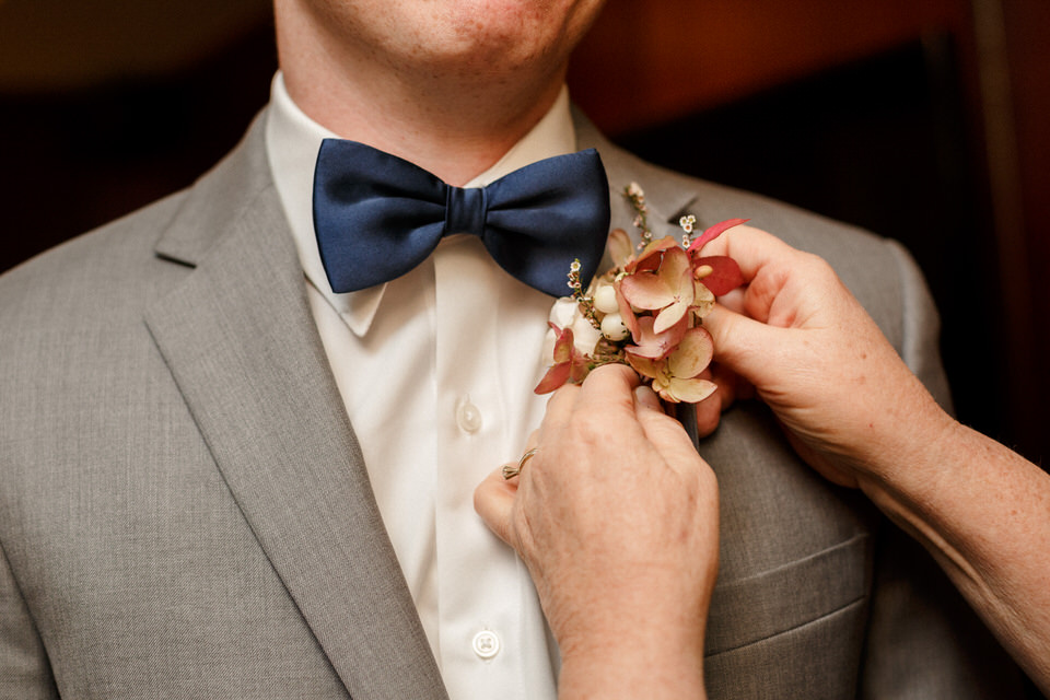 Bowtie and boutonniere