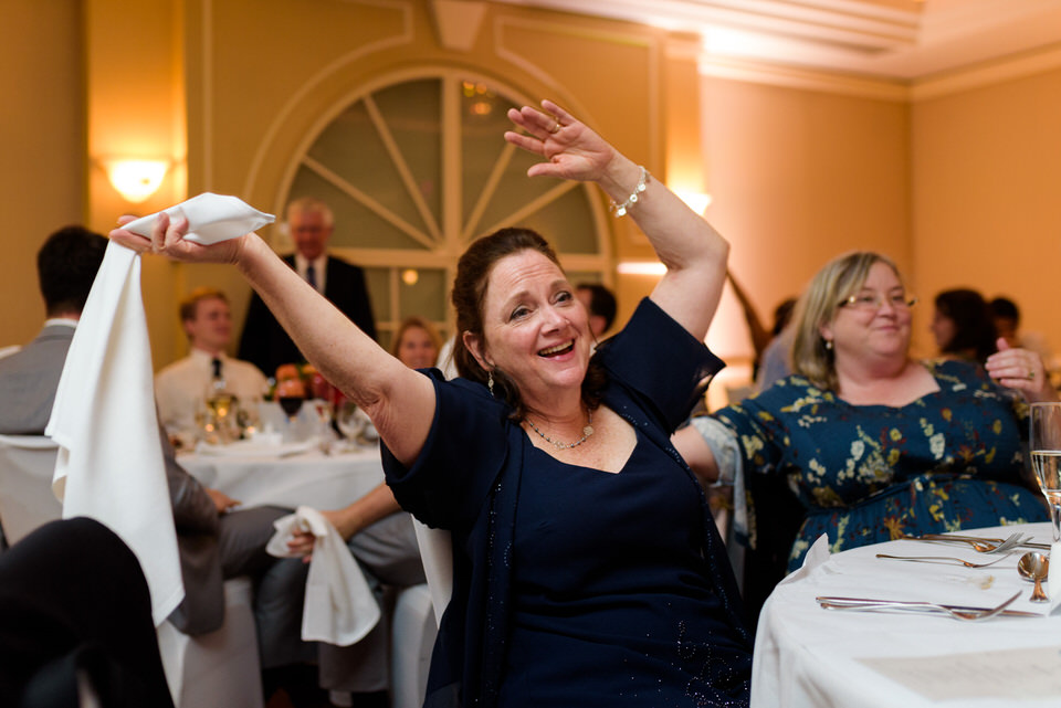 Wedding guest dancing 