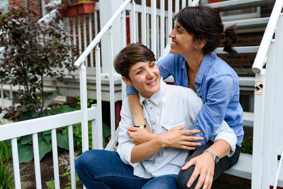 LGBT engagement photos in Villeray Montreal