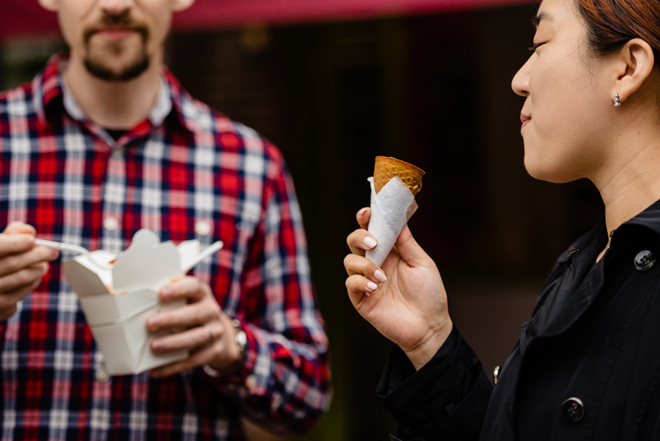 Close up of couple enjoying Kem CoBa ice cream