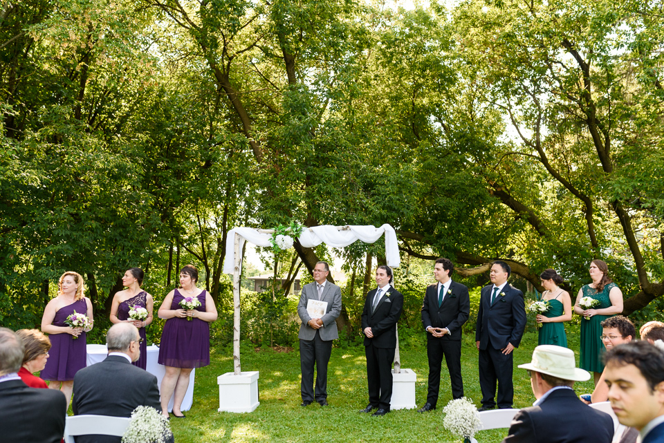 Wedding ceremony at Fritz Farm