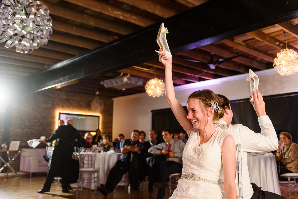 Shoe game at Canvas Montreal wedding