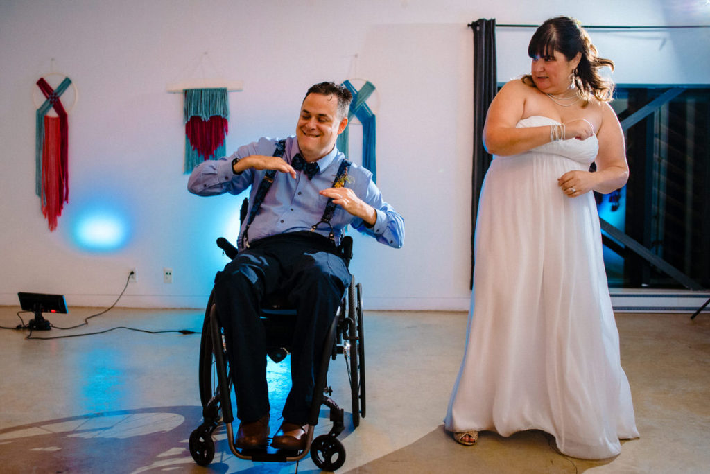 Wedding couple dancing