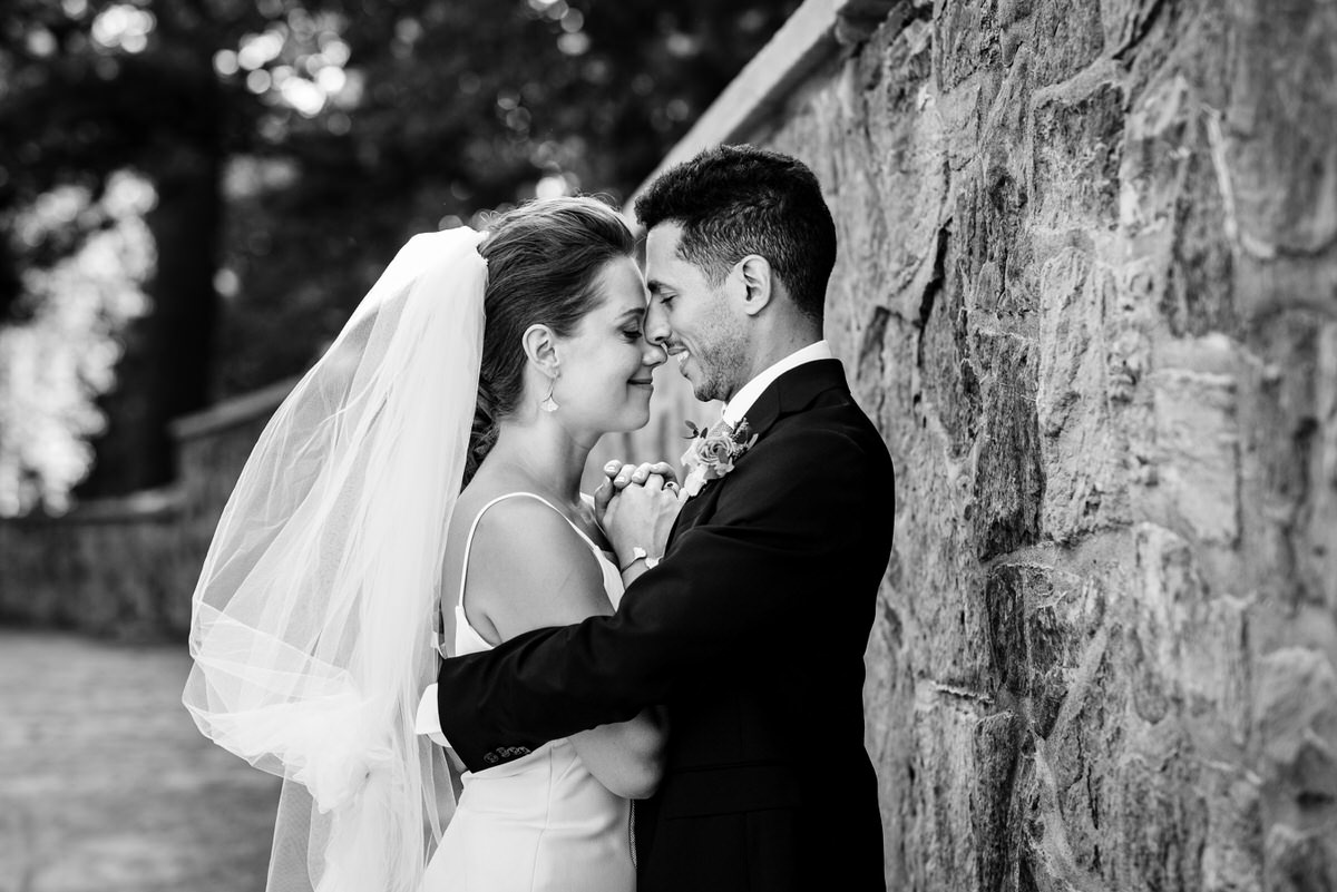 Wedding portrait at Mount Royal park